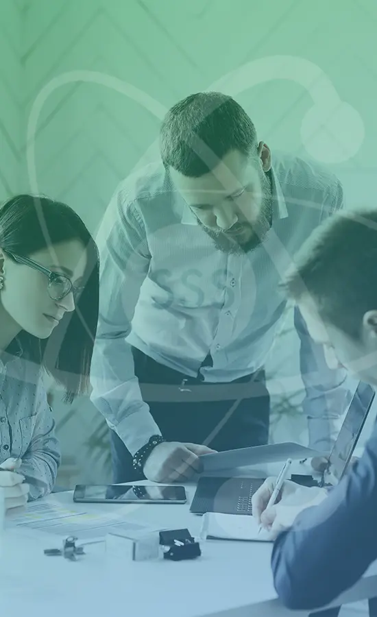 Imagem de uma reunião de consultoria. Image of a consultancy meeting.